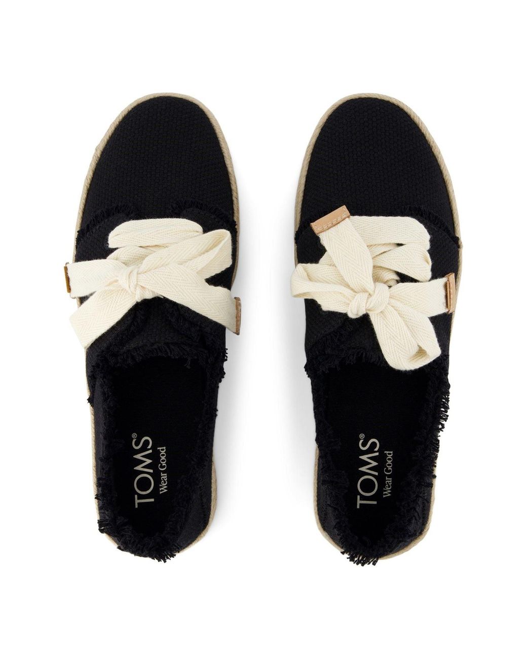 TOMS Blue Carolina Espadrille Lace Up Shoes