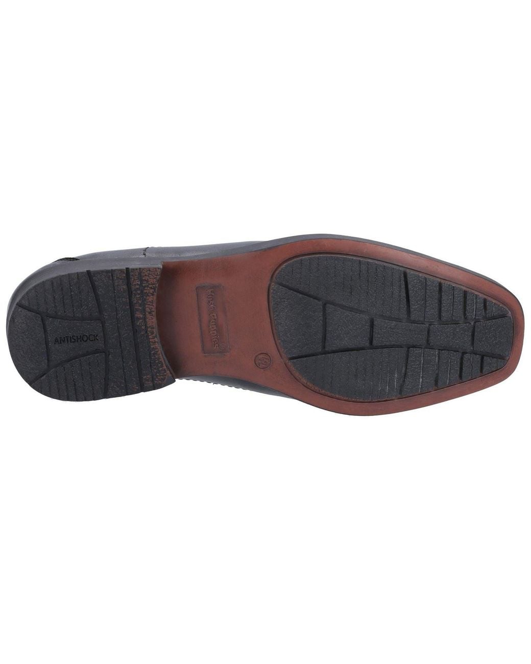 Hush Puppies Black Brody Leather Slip-On Shoes for men