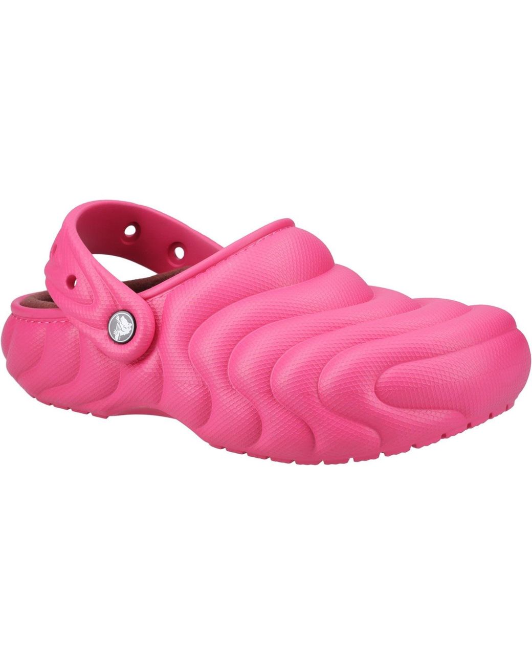 CROCSTM Pink Classic Lined Overpuff Synthetic Dragon Fruit Clogs