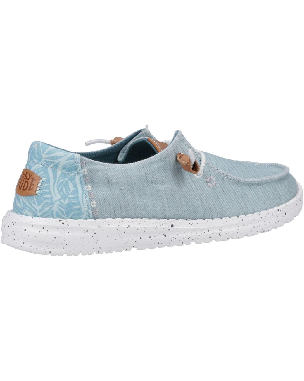 HeyDude Blue Wendy Heathered Slub Tropical Linen/Lyocell/Cotton Shoes