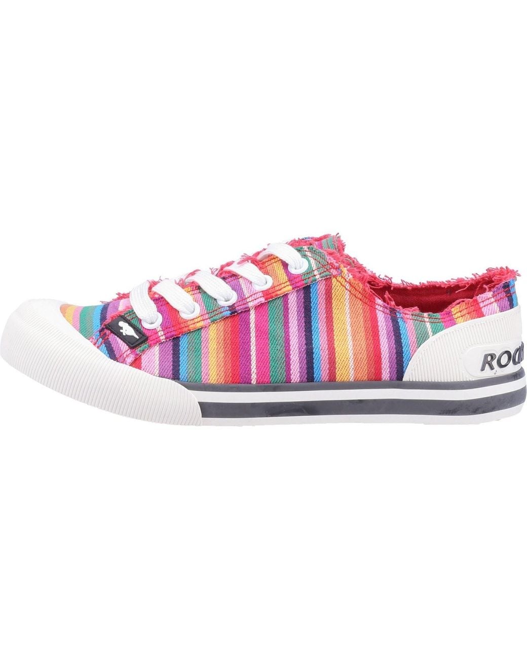 Rocket Dog Red Jazzin Eden Stripe Cotton Multi Trainers