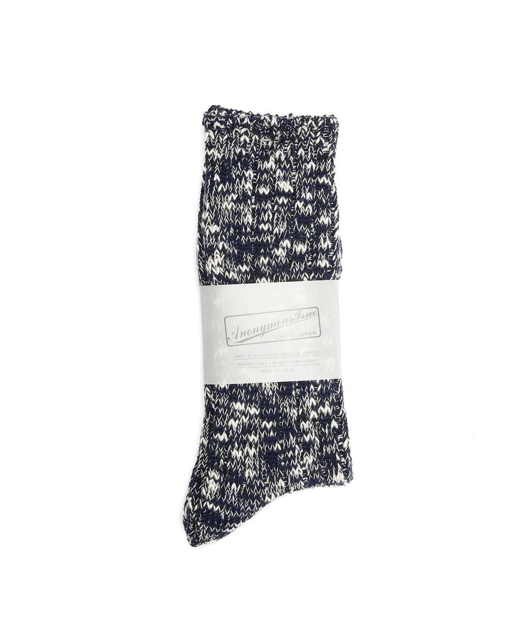 Anonymous Ism Gray Classic Slub Crew Socks for men