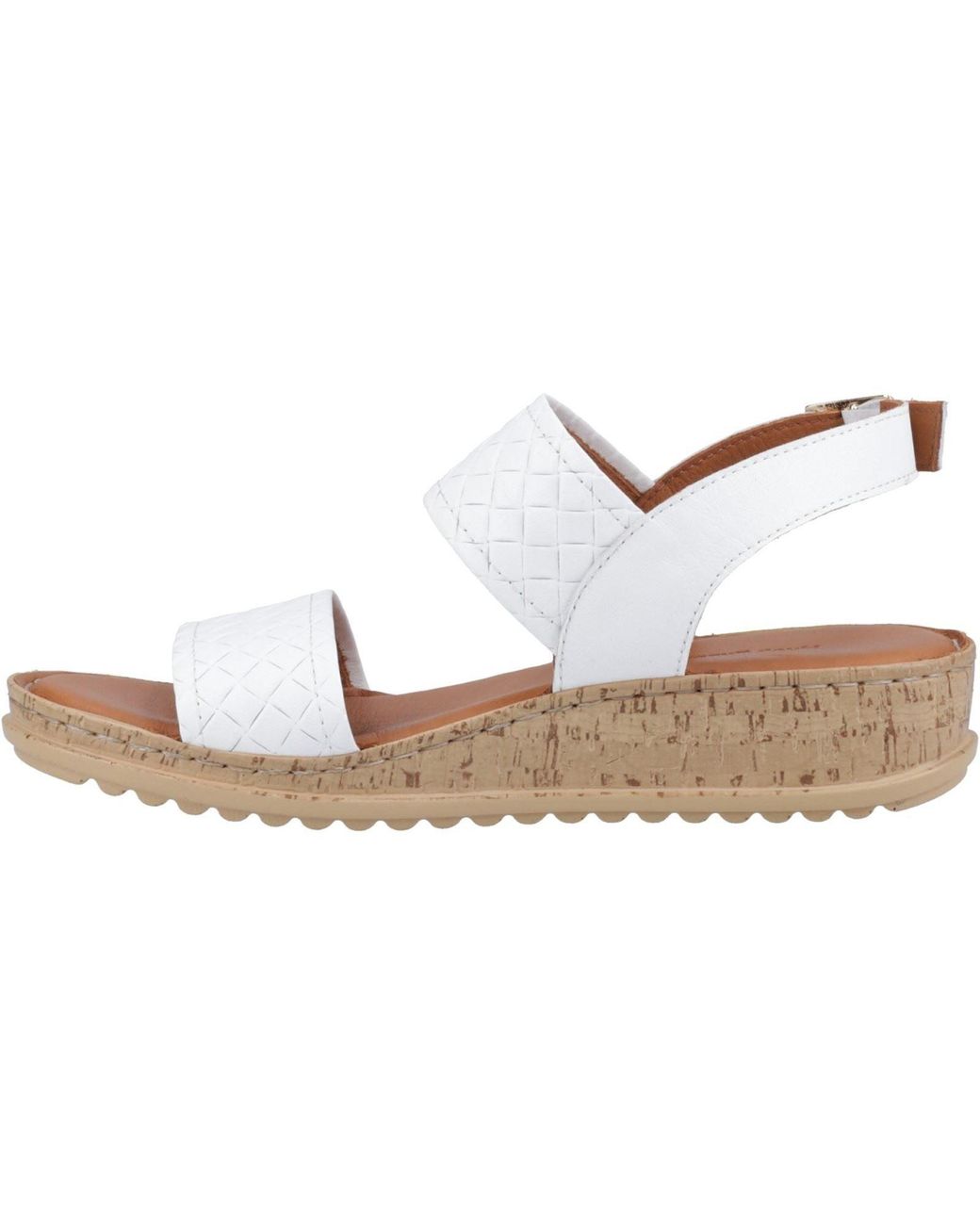 Hush Puppies Brown Ebony Wide Fit Leather Sandals