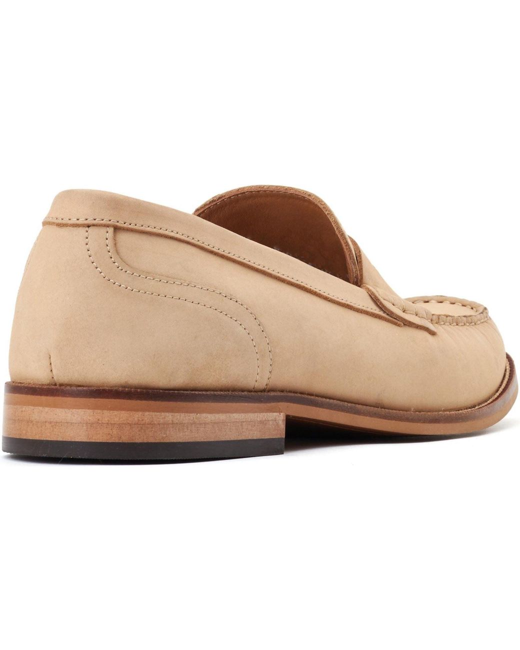 Base London Natural Garfield Leather Sand Standard Loafers for men