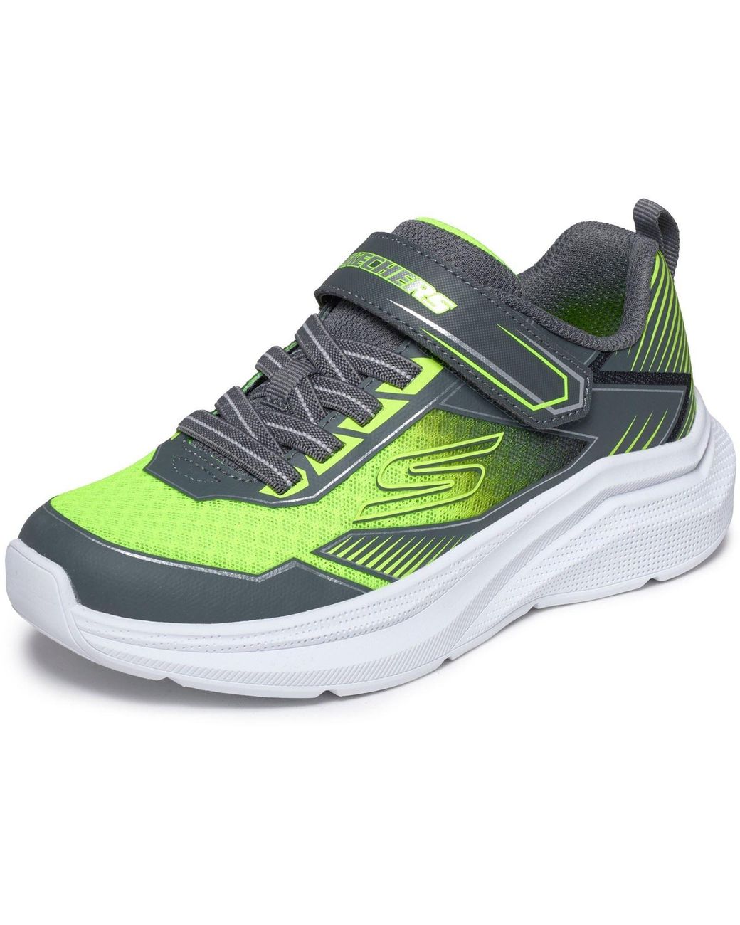 Skechers Green Microspec Velocity Grid-Drift Charcoal/ & Trainers