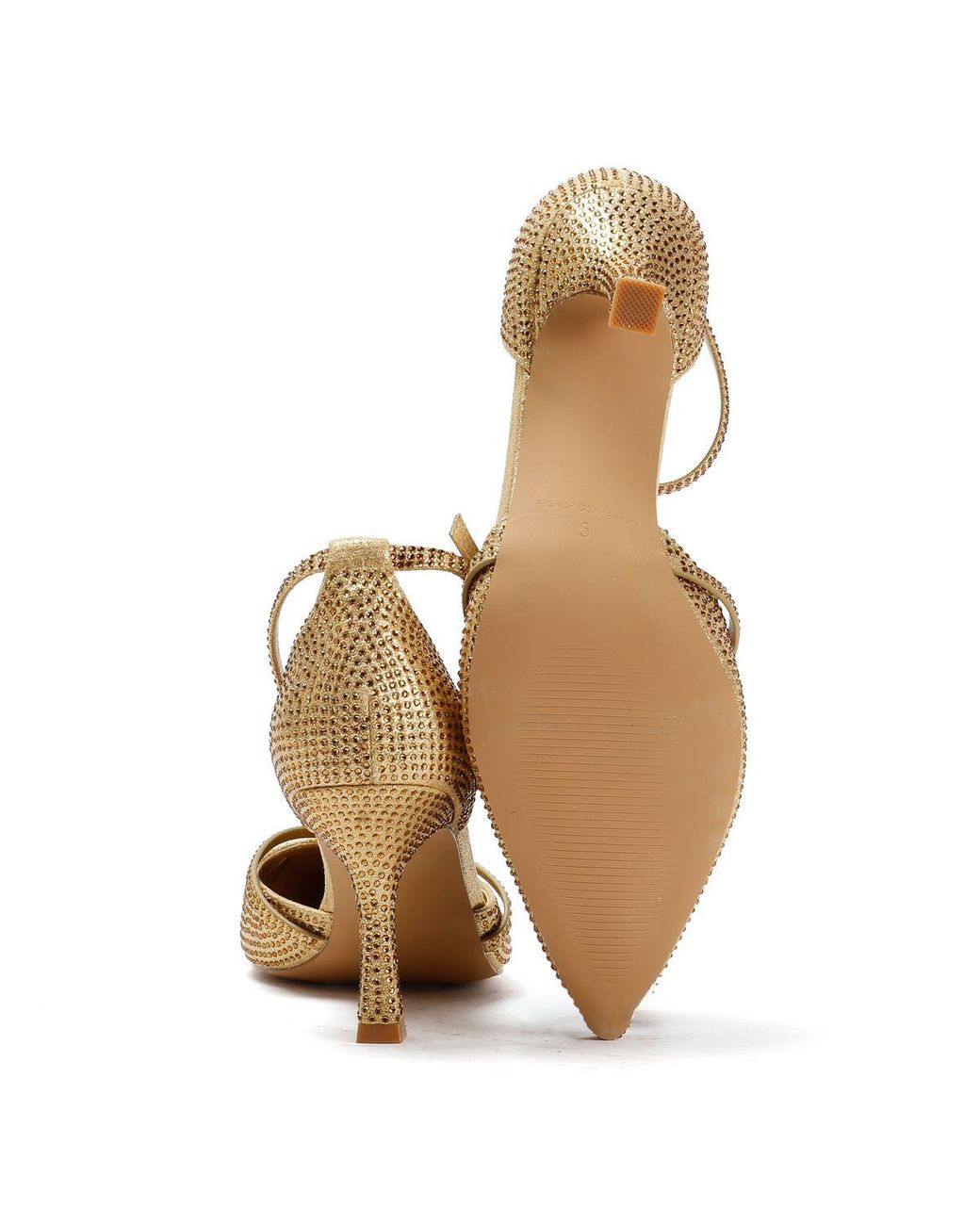 French Connection Metallic Nina Rhinstone Stilleto Heels