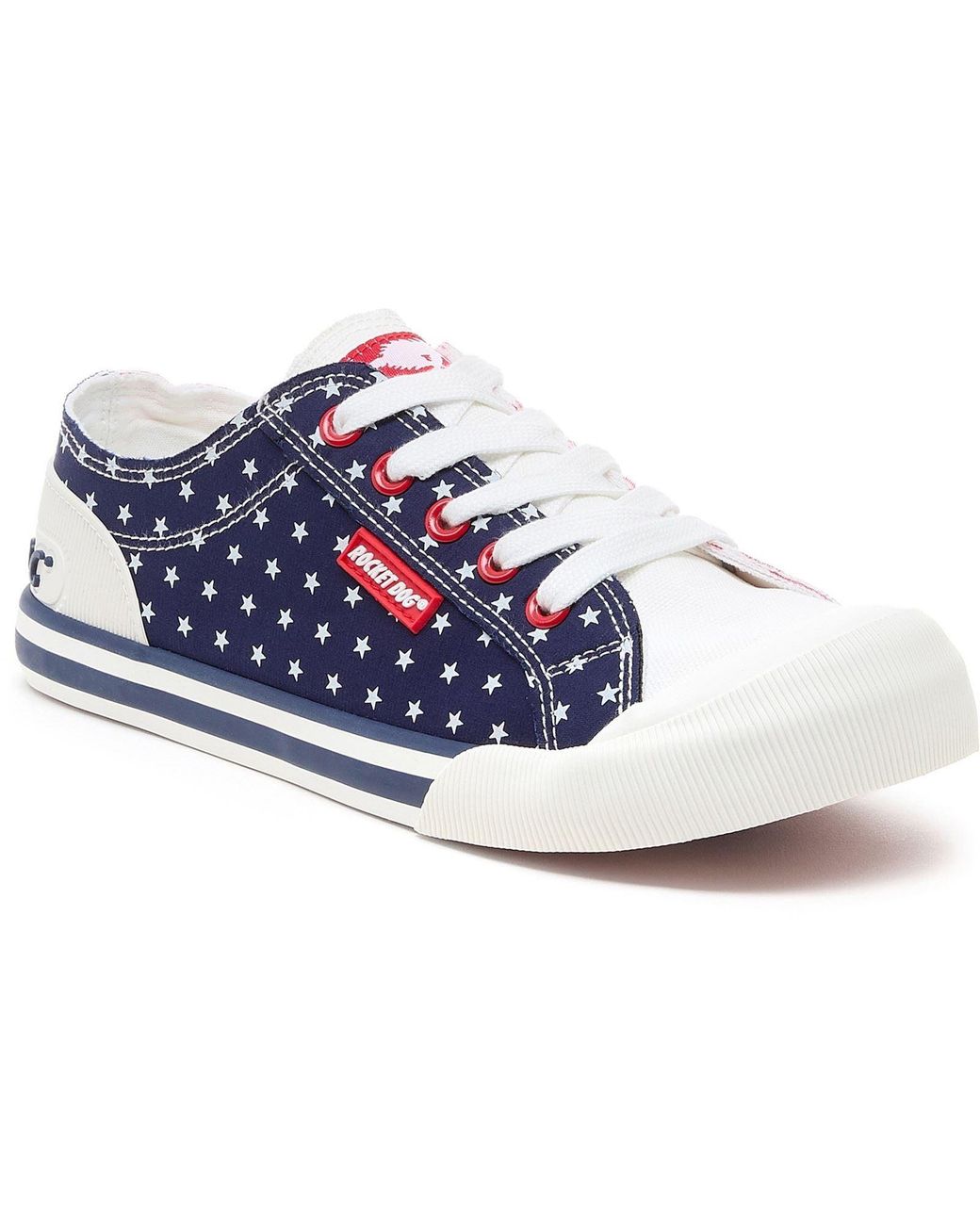 Rocket Dog Blue Jazzin Spangle Cotton Trainers
