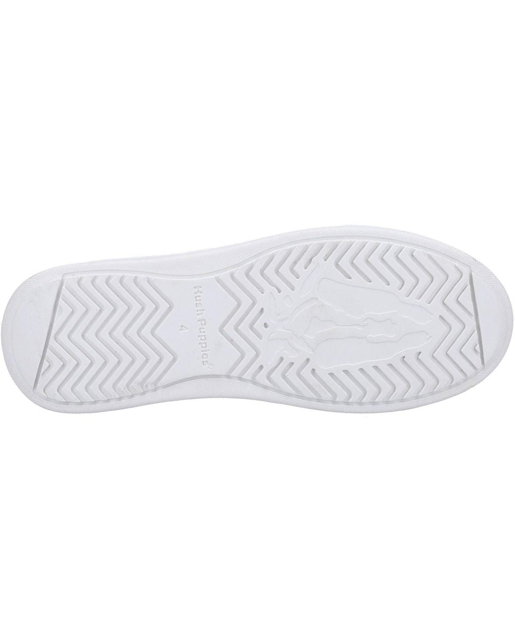 Hush Puppies White Camille Leather Trainers