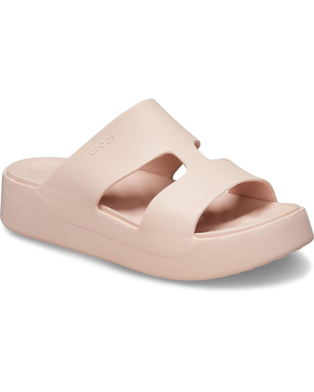 CROCSTM Pink Getaway Platform H-Strap Synthetic Quartz Sandals