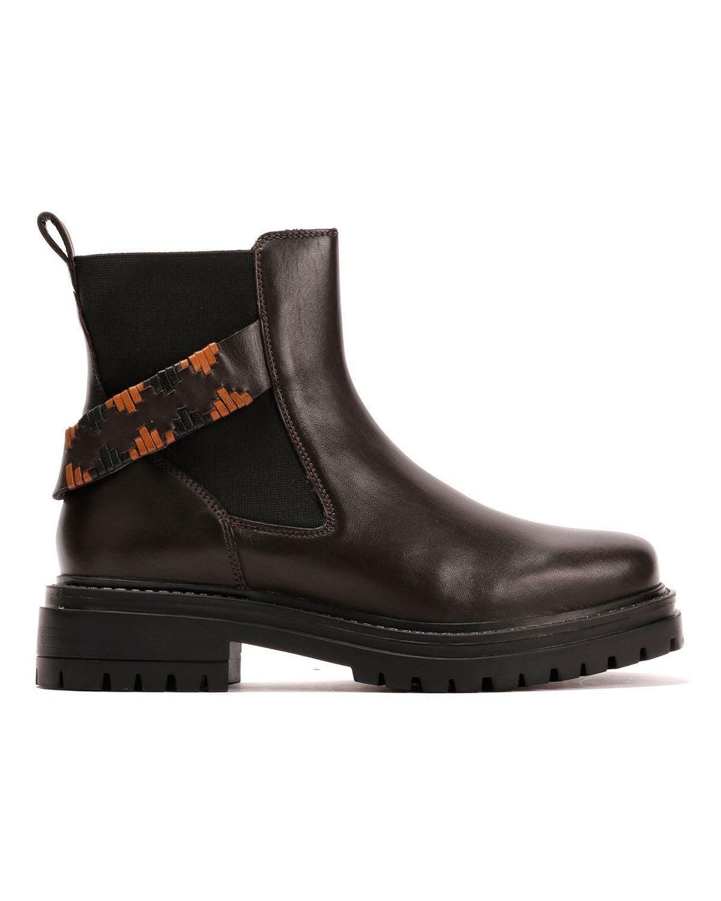 Osprey Black The Guildford Chelsea Leather Chocolate Boots
