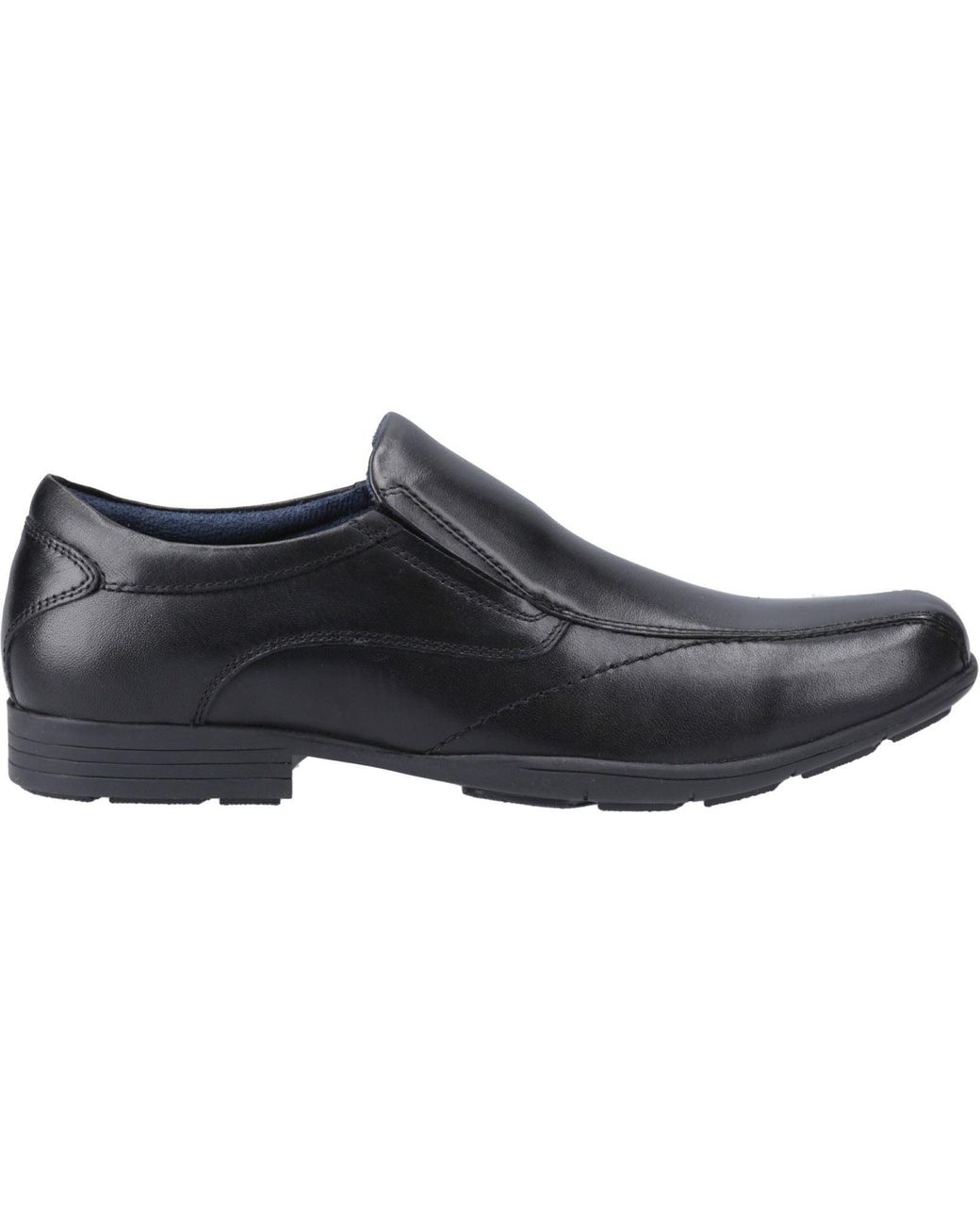 Pod Gray Dundee Leather Slip-On Shoes for men