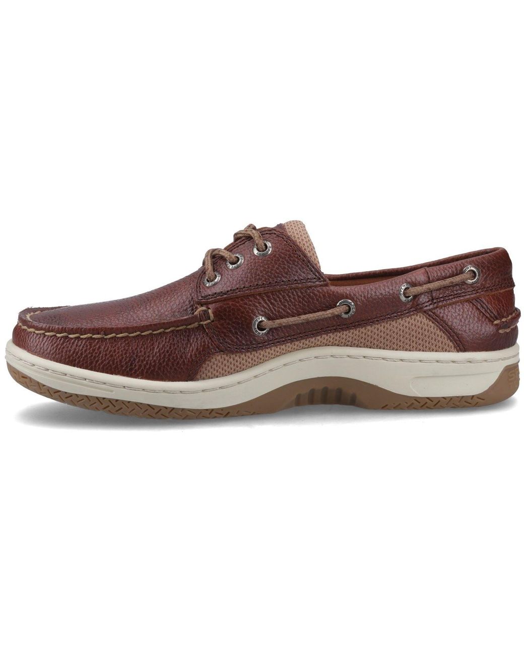 Sperry Top-Sider Brown Billfish 3 Eye Leather Wide Boat Shoes for men