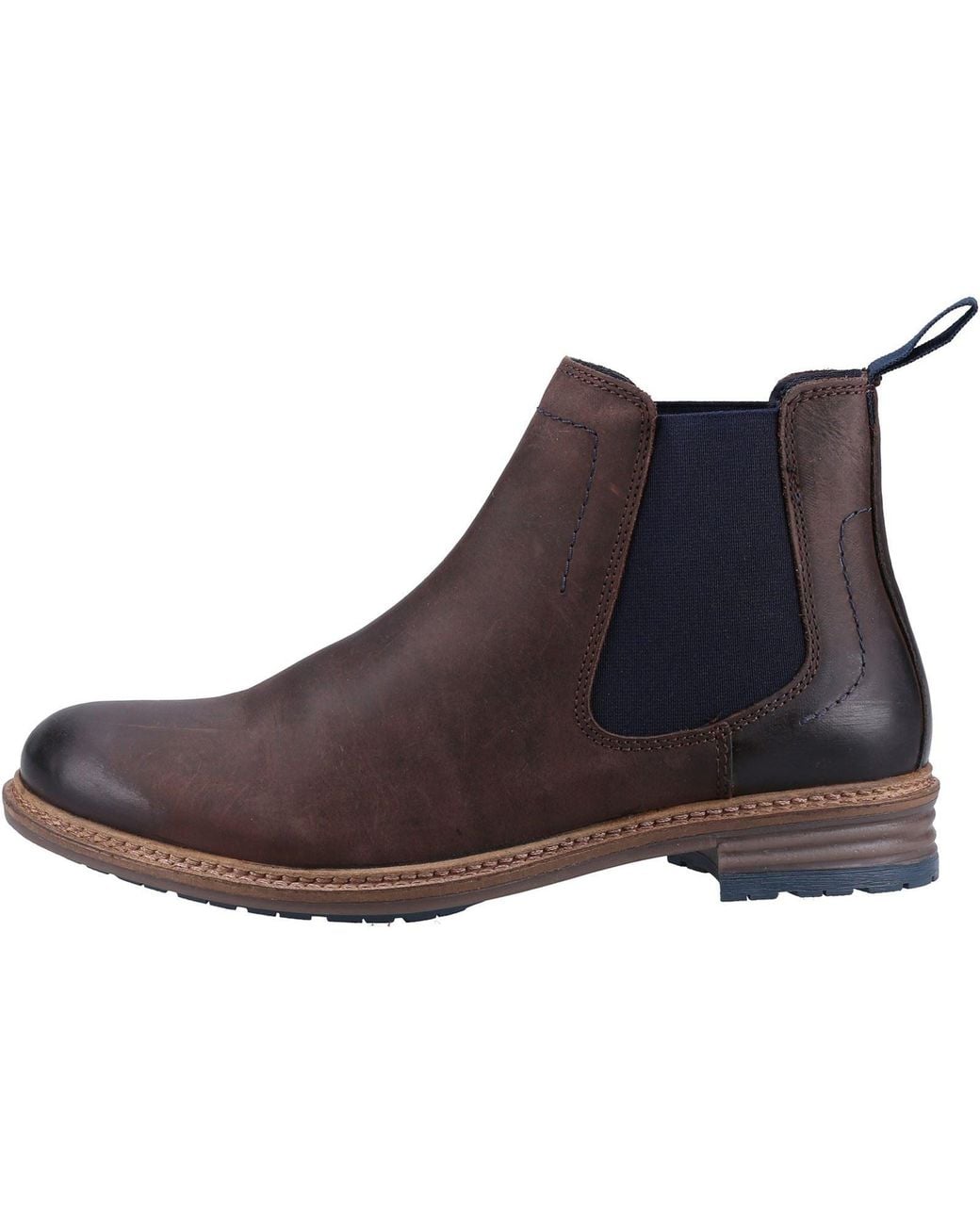 Hush Puppies Brown Justin Chelsea Leather Boots for men