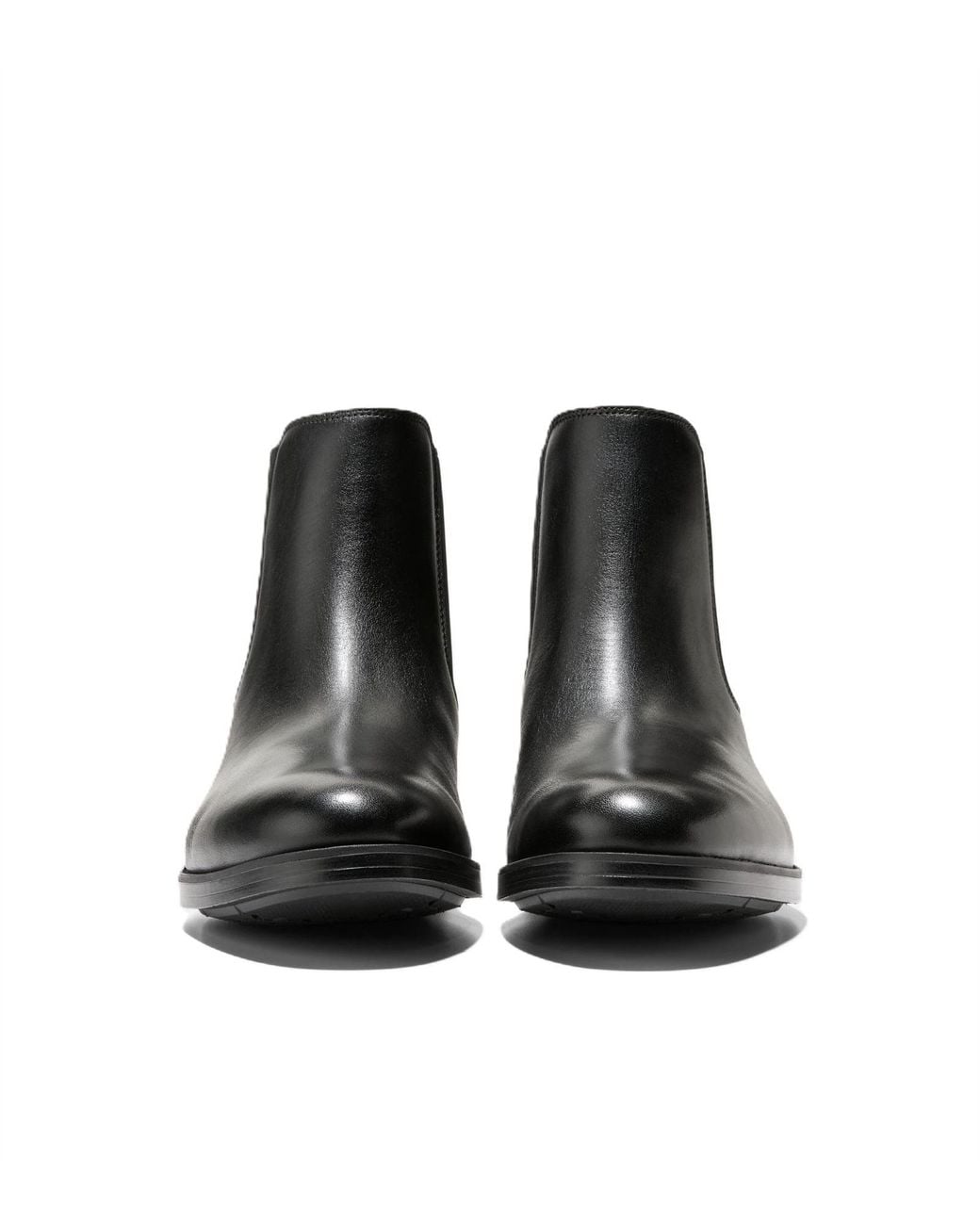 Cole Haan Black Newmark Grand Leather Chelsea Boots for men