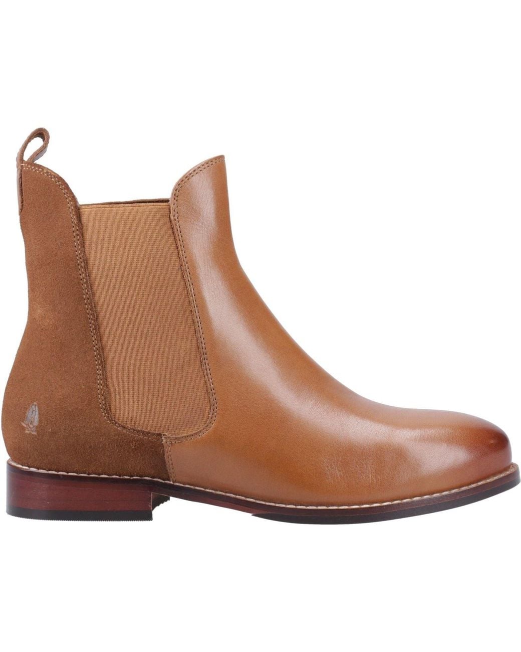 Hush Puppies Brown Colette Leather Flat Chelsea Boots