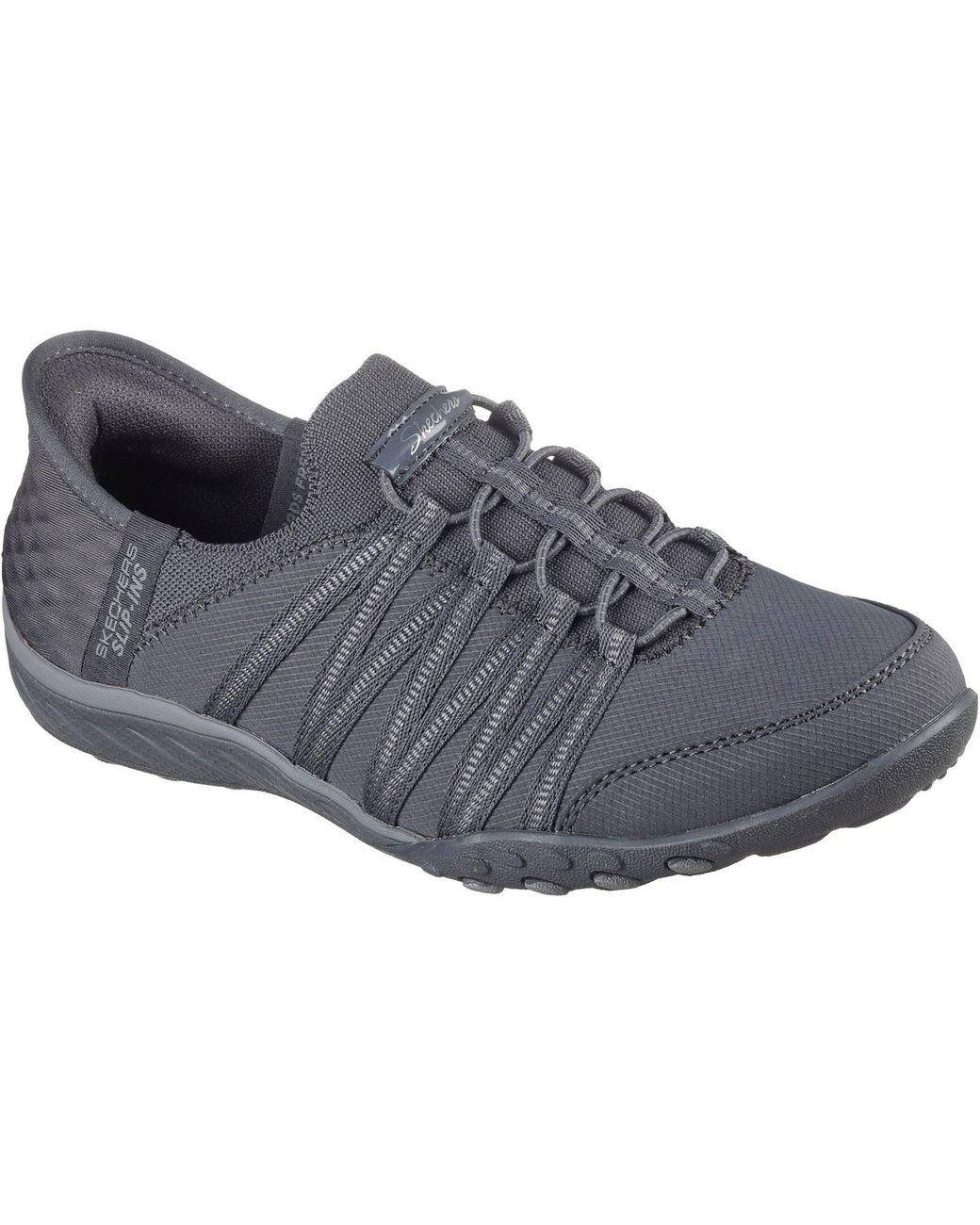 Skechers Gray Breathe-Easy Roll With Me Trainers