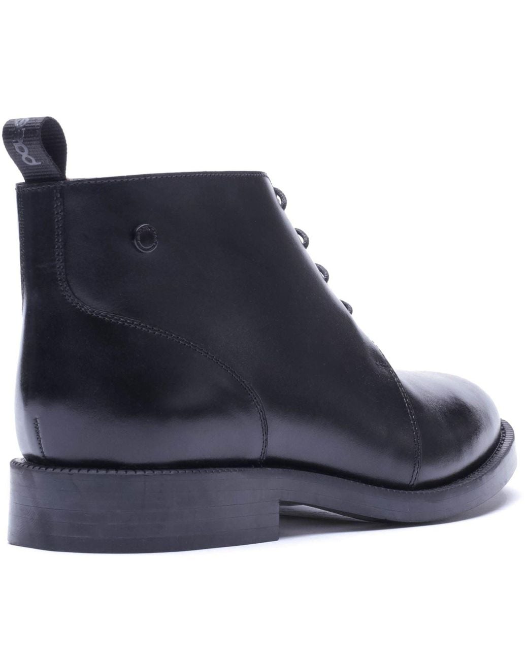 Base London Blue Marco Leather Ankle Boots for men