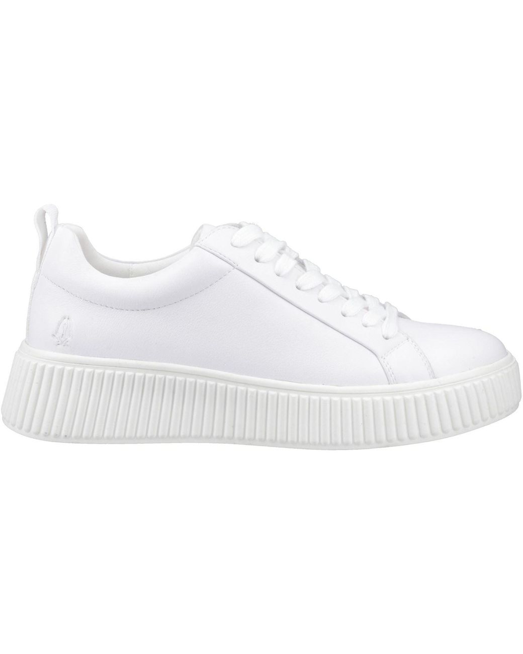 Hush Puppies White Harlow Leather Trainers
