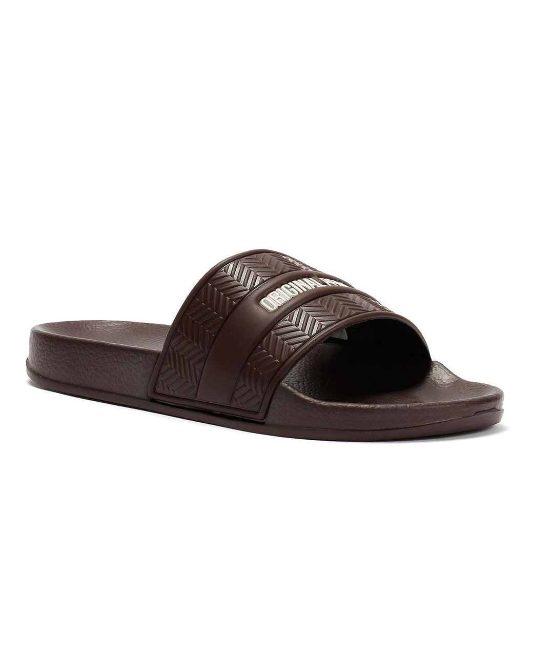 Original Penguin Brown Paradise Chocolate Slides for men