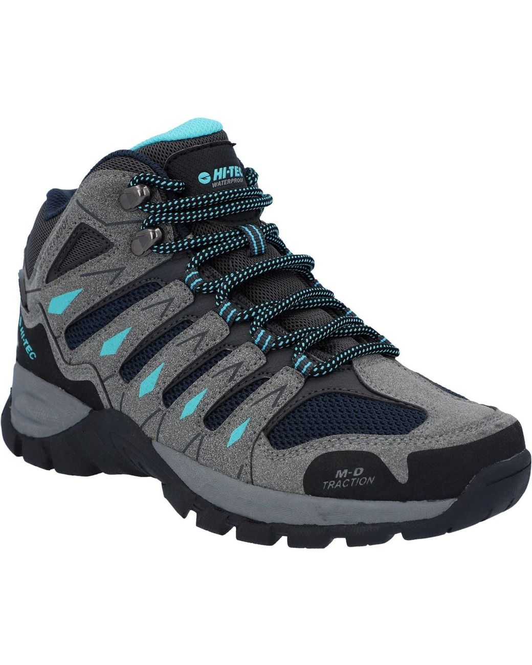 Hi-tec Blue Corzo Mid Pu Suede Graphite/Dark Hiking Boots