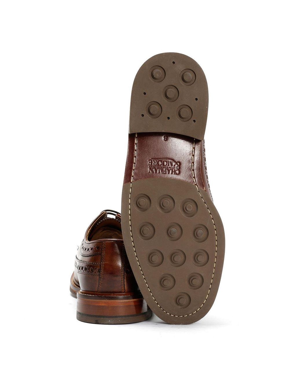 Chapman & Moore Brown Longwing Brogue Country Leather Choco Shoes for men