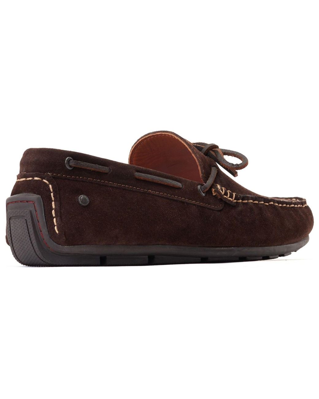 Base London Brown Brooks Leather Burnt Standard Loafers for men