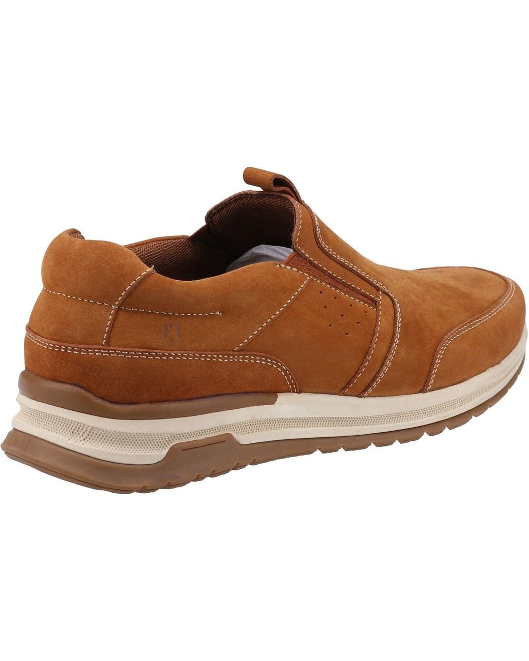 Hush Puppies Brown Cole Leather Loafers for men