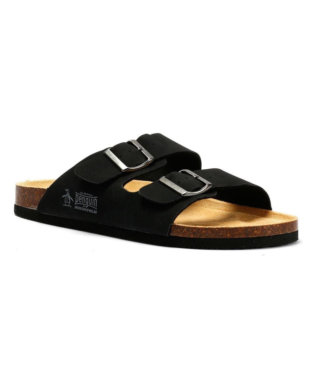 Original Penguin Black Port 2 Sandals for men