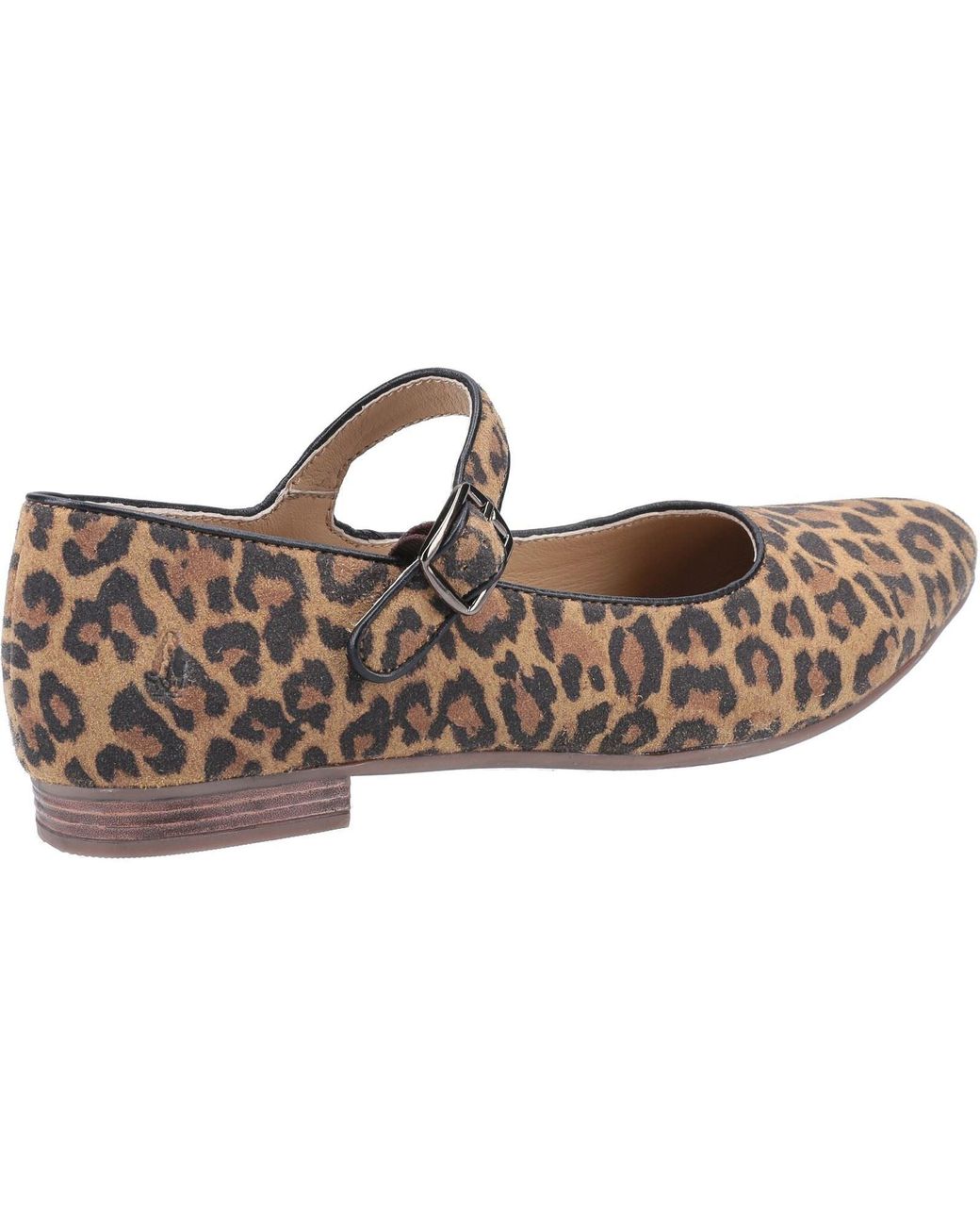 Hush Puppies Brown Melissa Strap Suede Leopard Flats