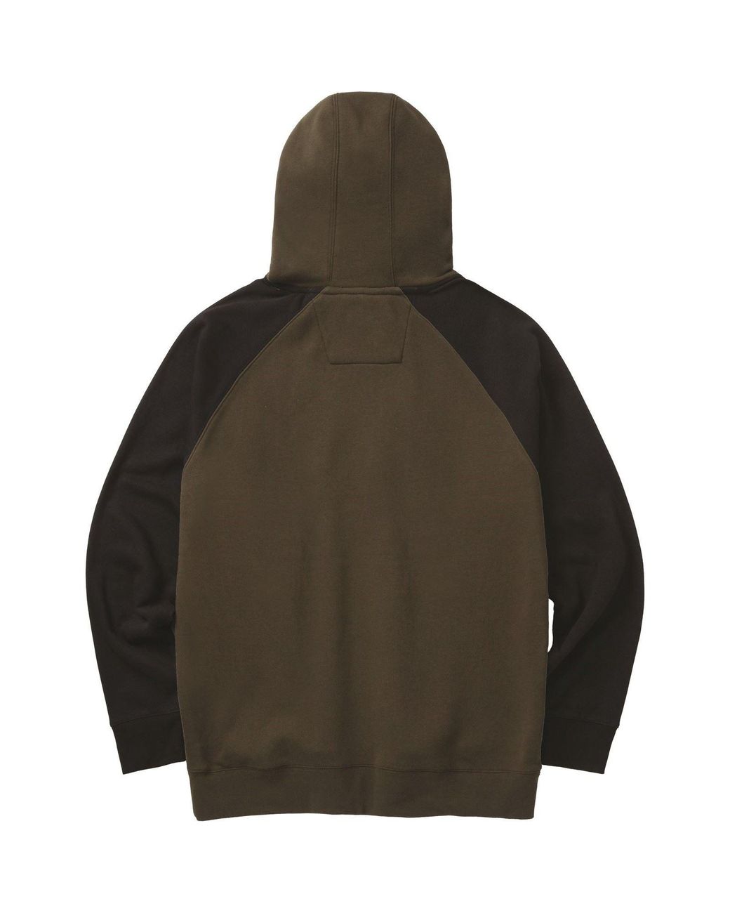 Caterpillar Green Raglan Cotton Moss Hoodie for men