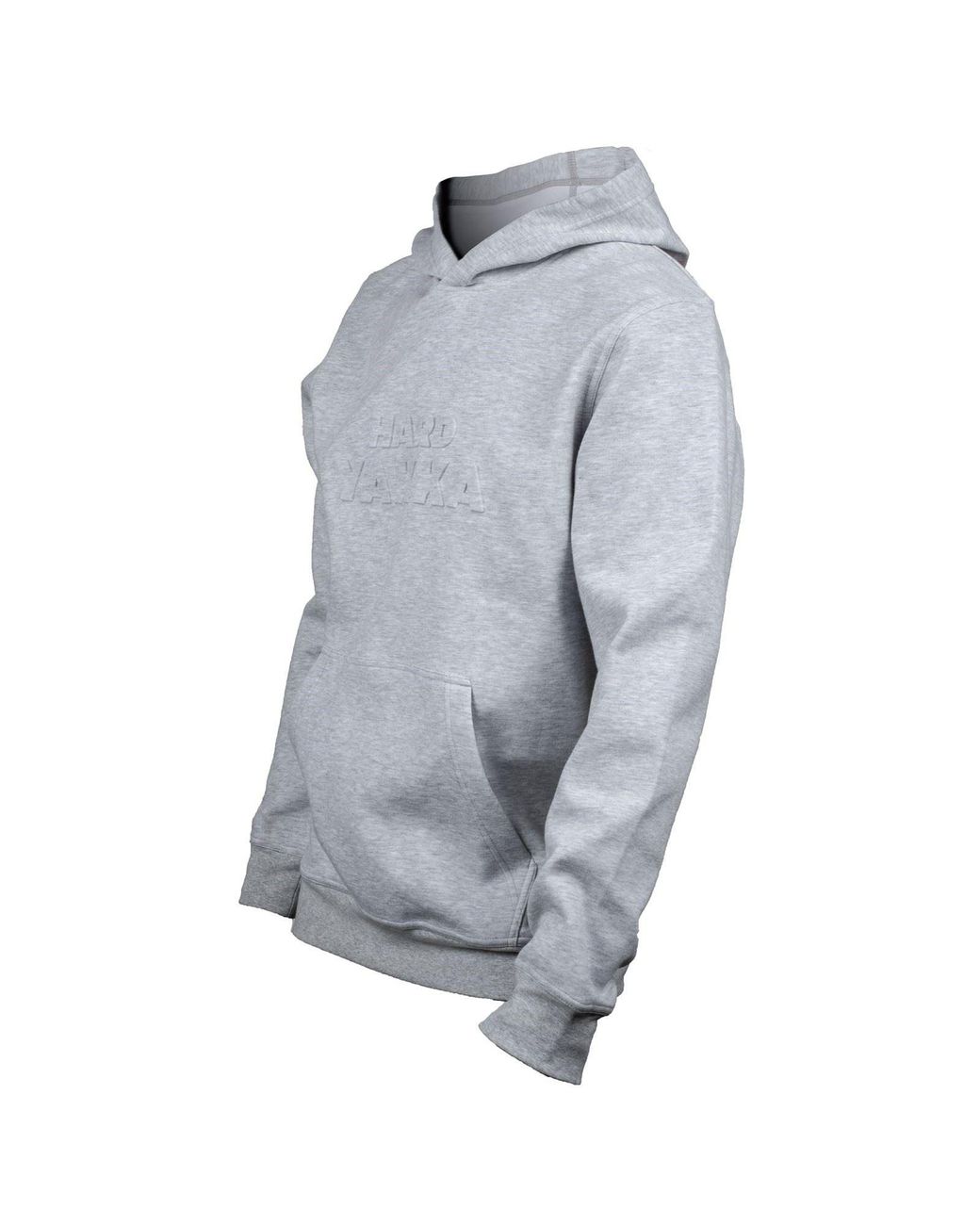 Hard Yakka Gray Embossed Pullover Cotton Hooded Sweatshirt for men