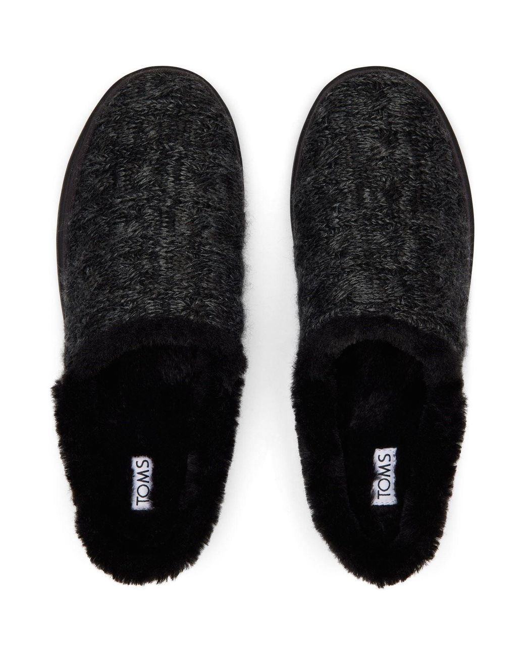 TOMS Black Sage Polyester Blend Slippers