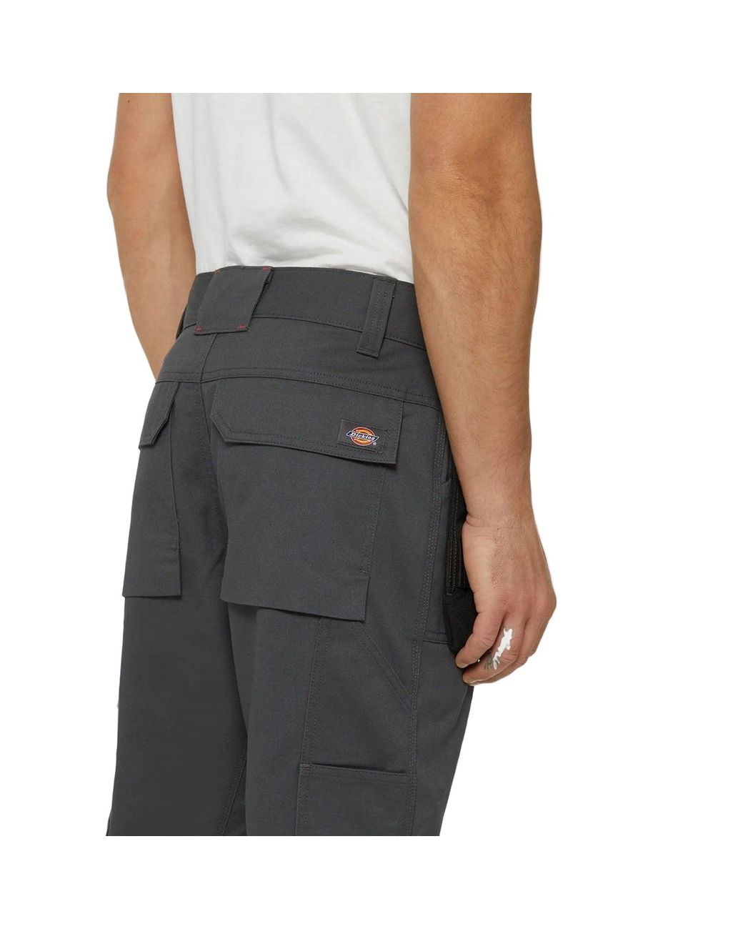 Dickies Gray Multi Pocket Utility Synthetic Work Trousers for men
