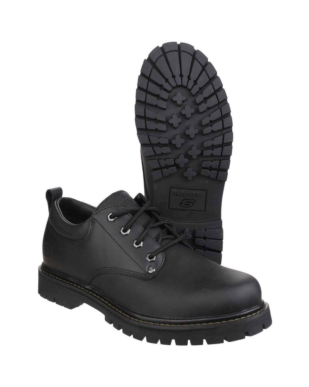 Skechers Black Tom Cats 6618-Bol Lace Up Shoes for men