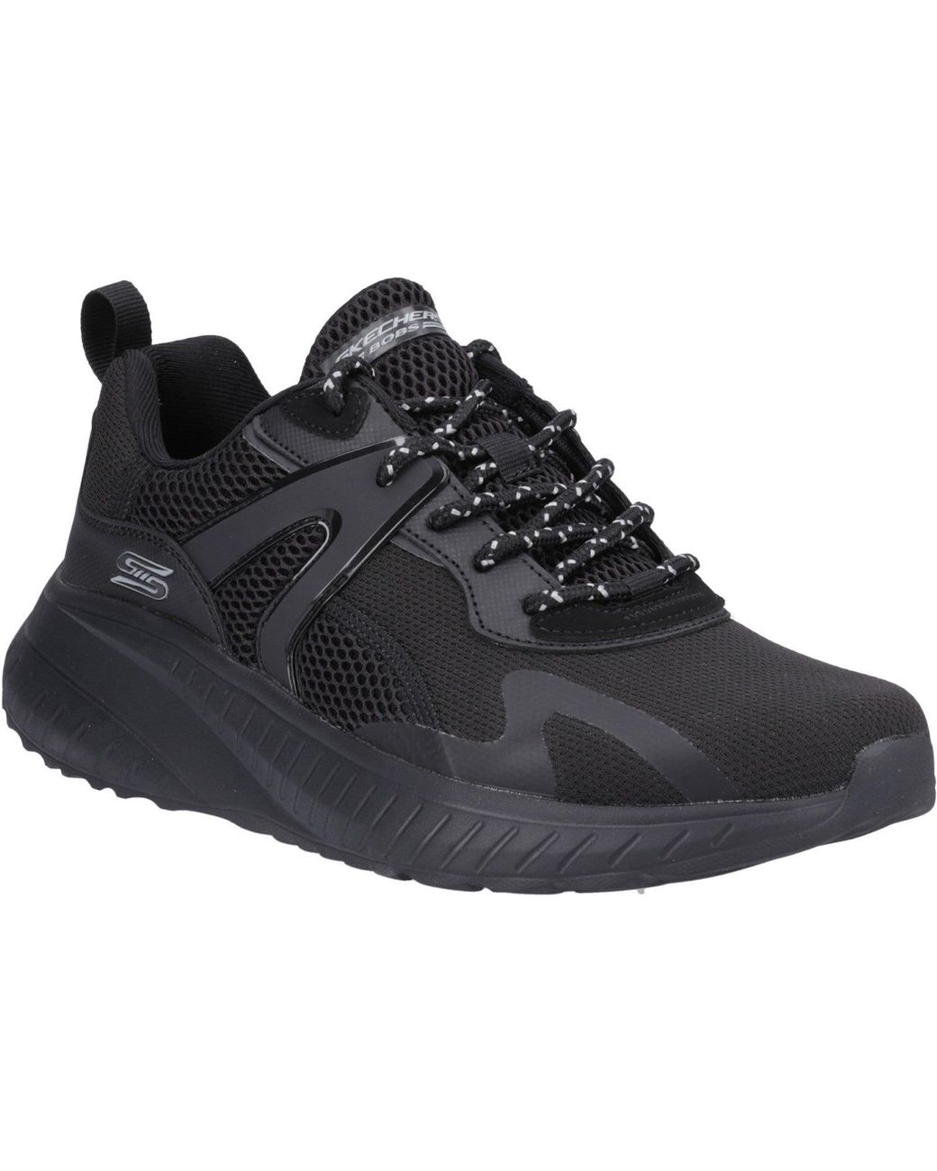 Skechers Black Bobs Squad Chaos Elevated Drift 118034-Bbk Lace Up Shoes for men