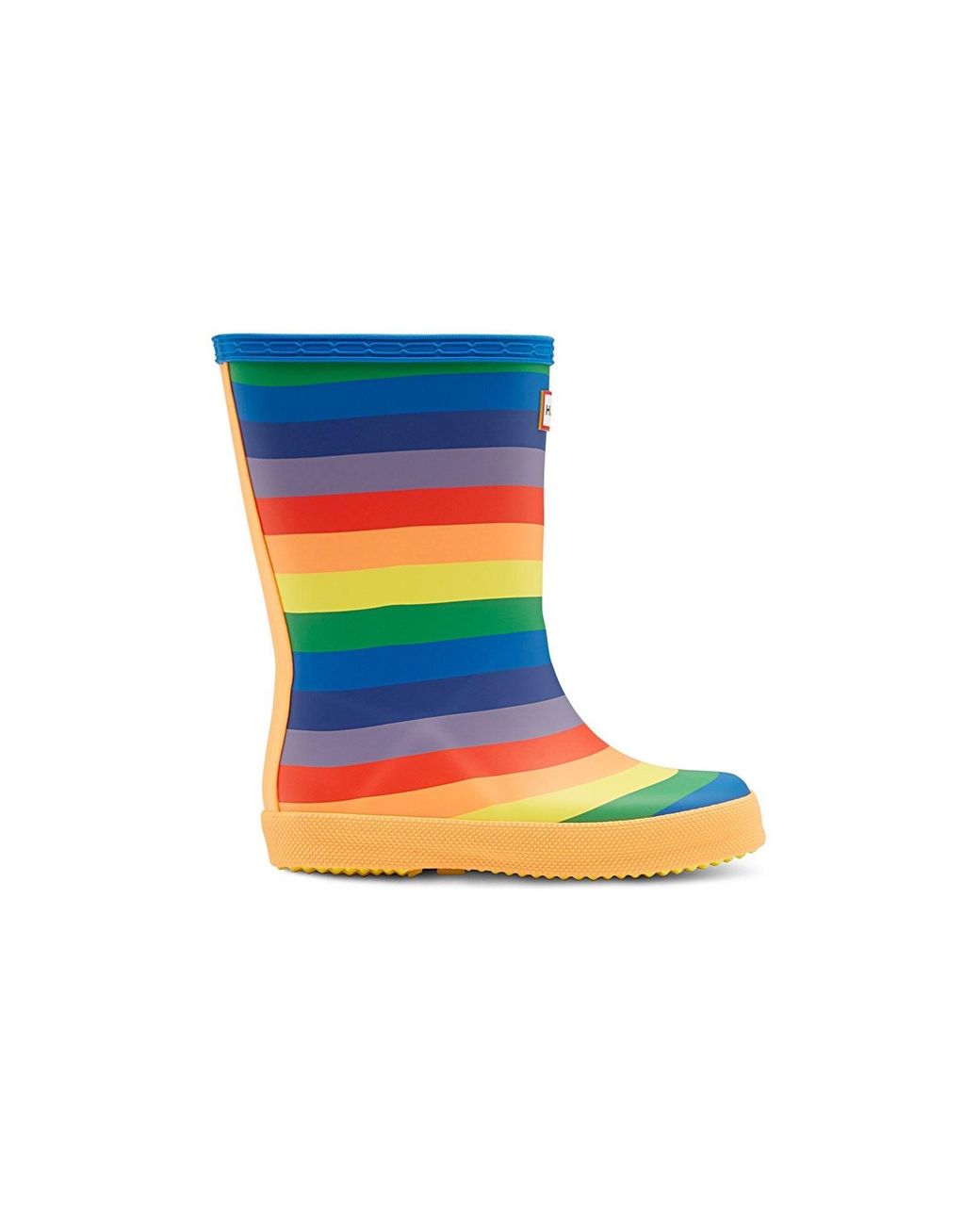 Hunter Blue First Print Rubber Wellington Boots