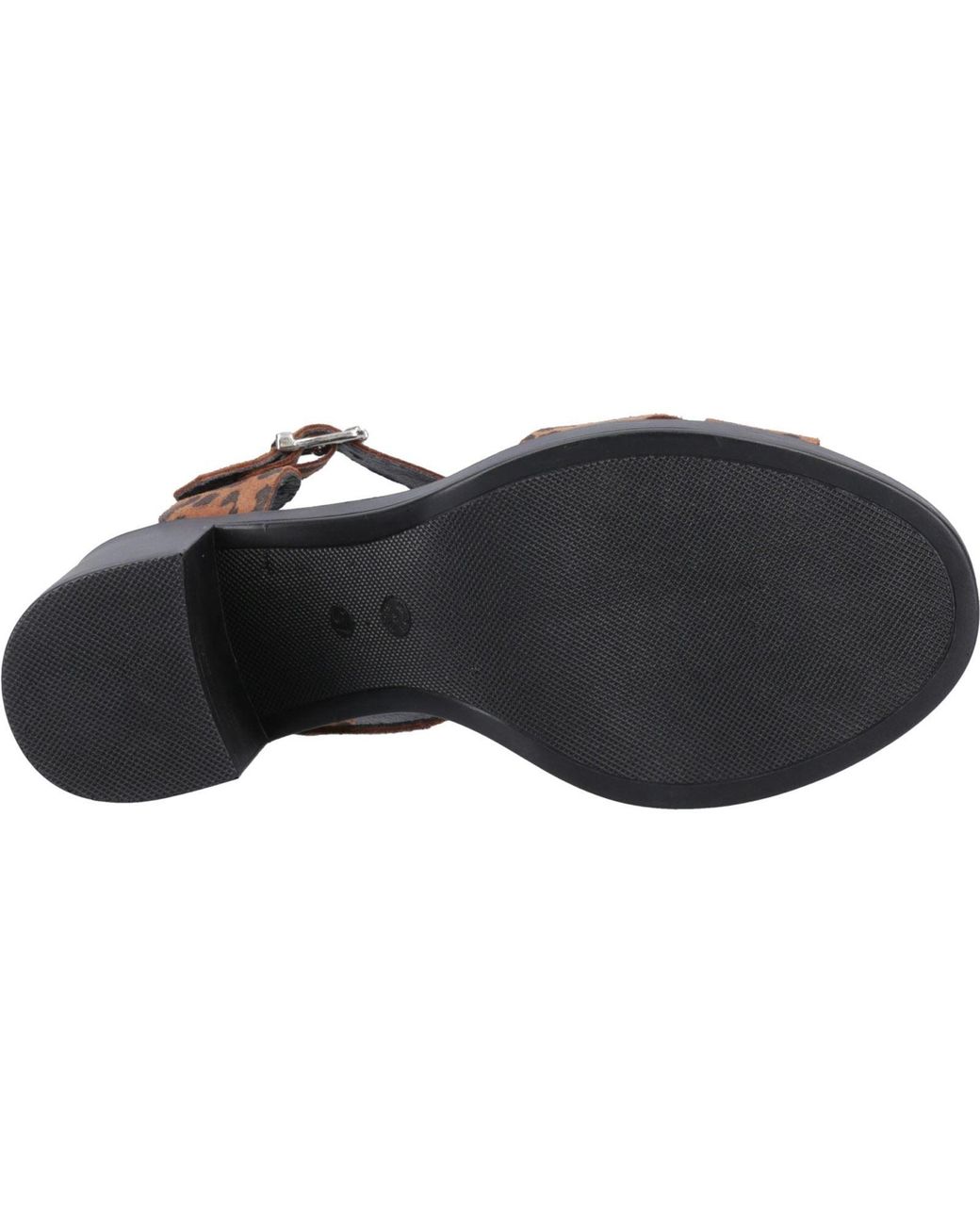 Hush Puppies Brown Georgia Leather Leopard Heels