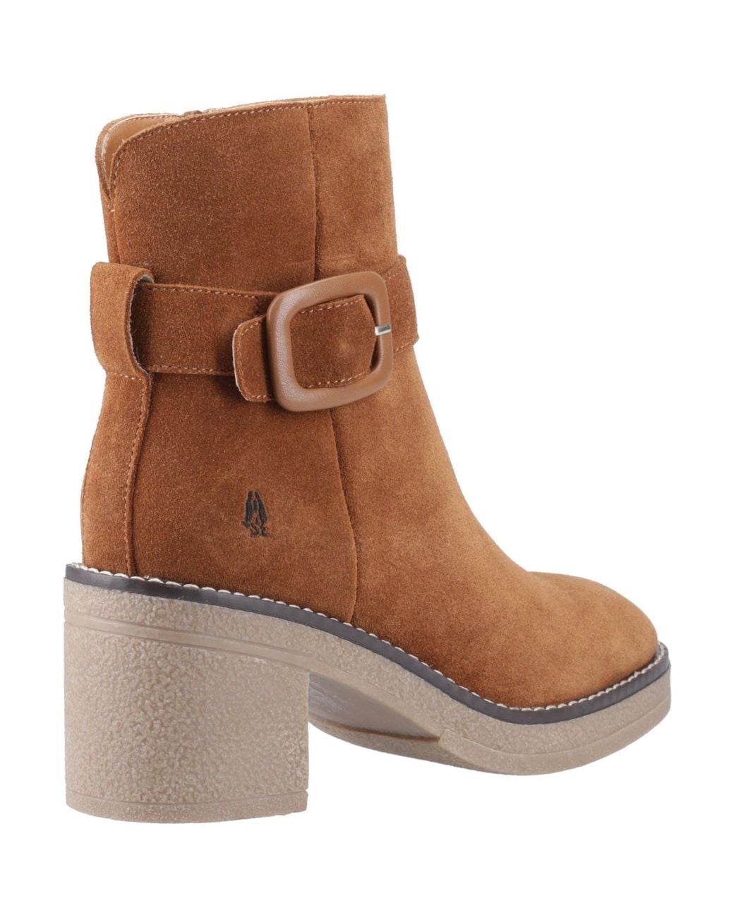 Hush Puppies Brown Fearne Suede Heeled Ankle Boots