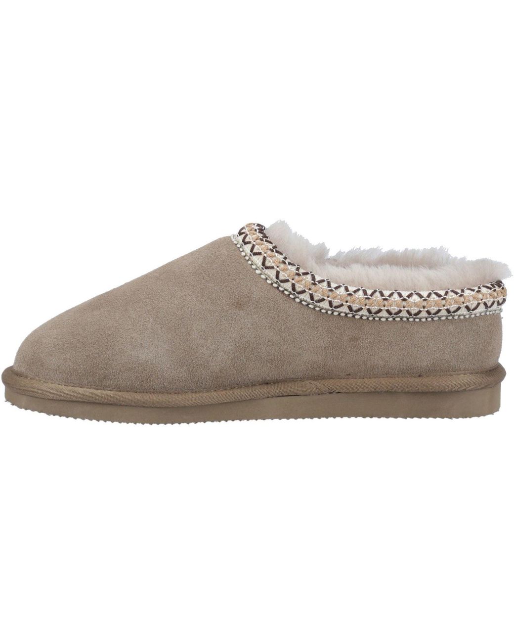 Cotswold Gray Foxmoor Leather Slippers