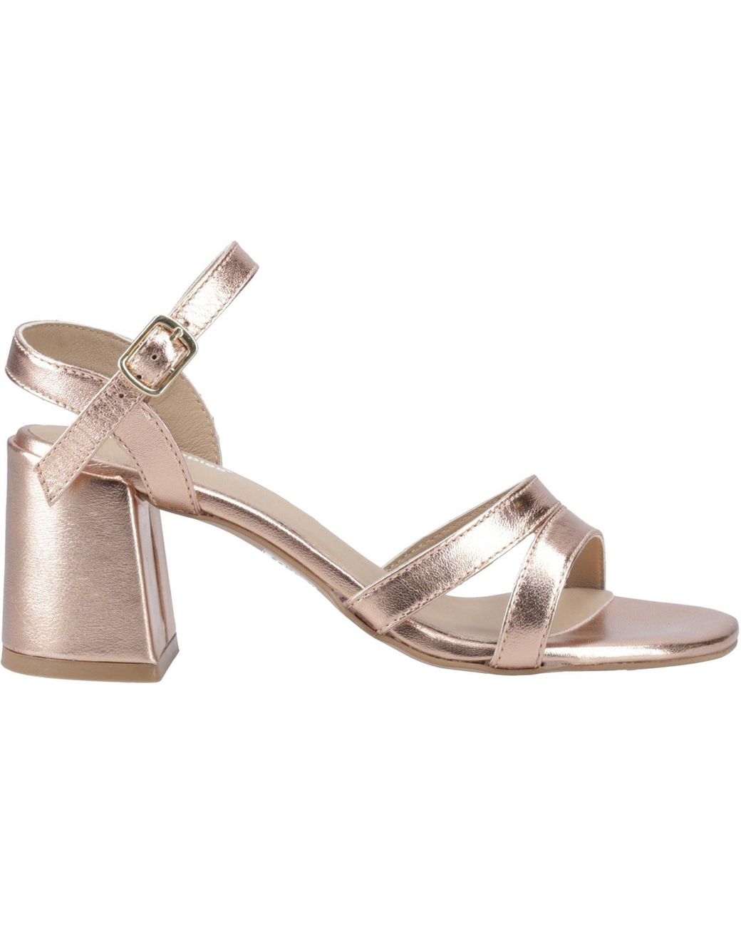 Hush Puppies Metallic Nalani Leather Rose Heels