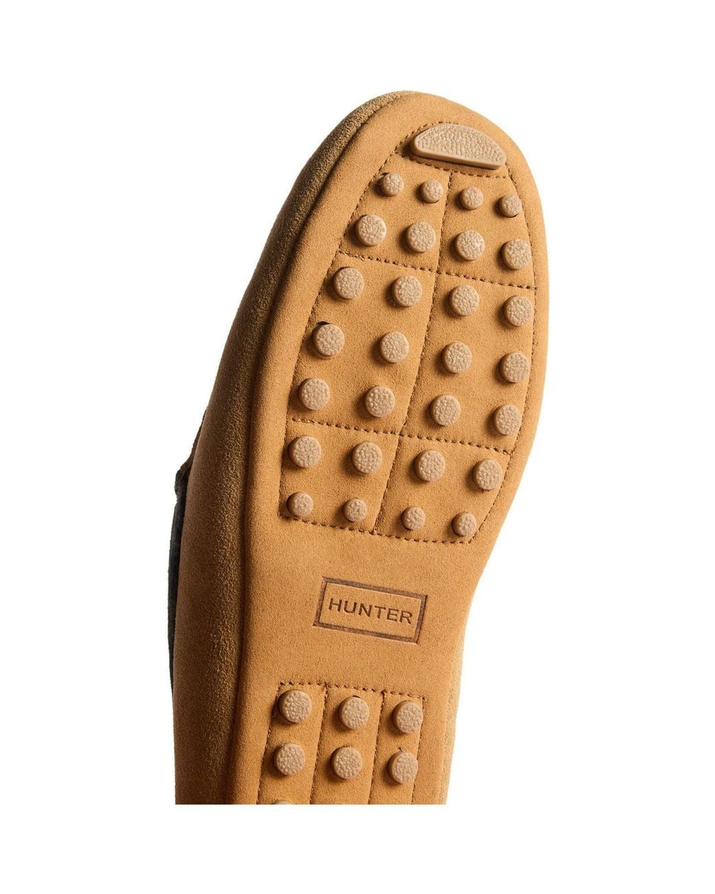 Hunter Brown Moccassin Suede Slippers for men