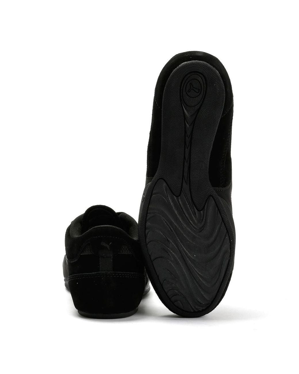 PUMA Black Bella Mina Suede Trainers