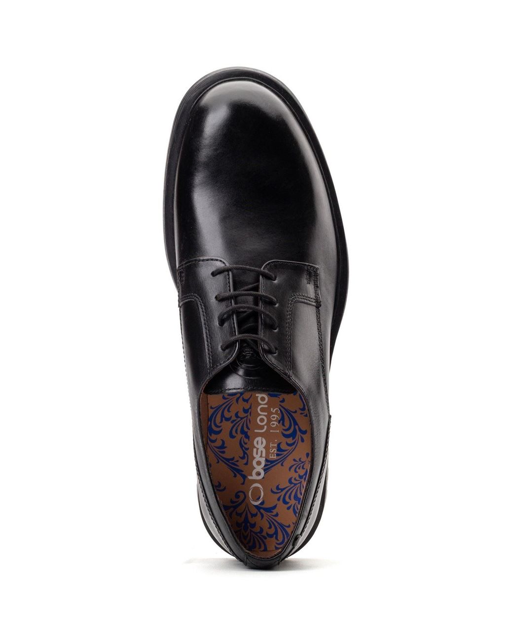 Base London Black Locke Leather Lace-Up Shoes for men