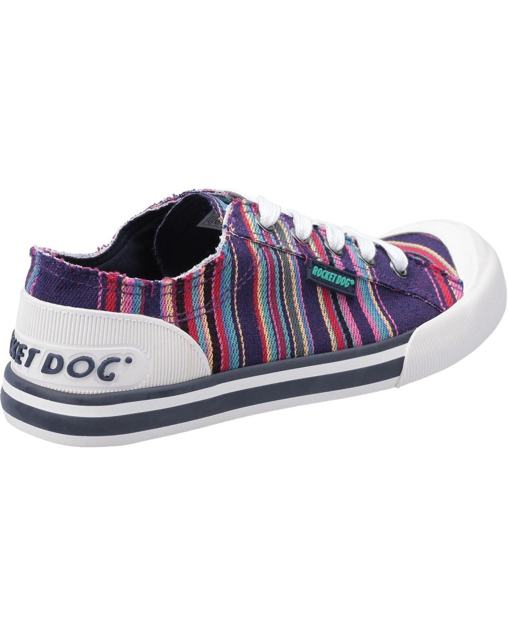 Rocket Dog Blue Jazzin Cotton Multi Trainers