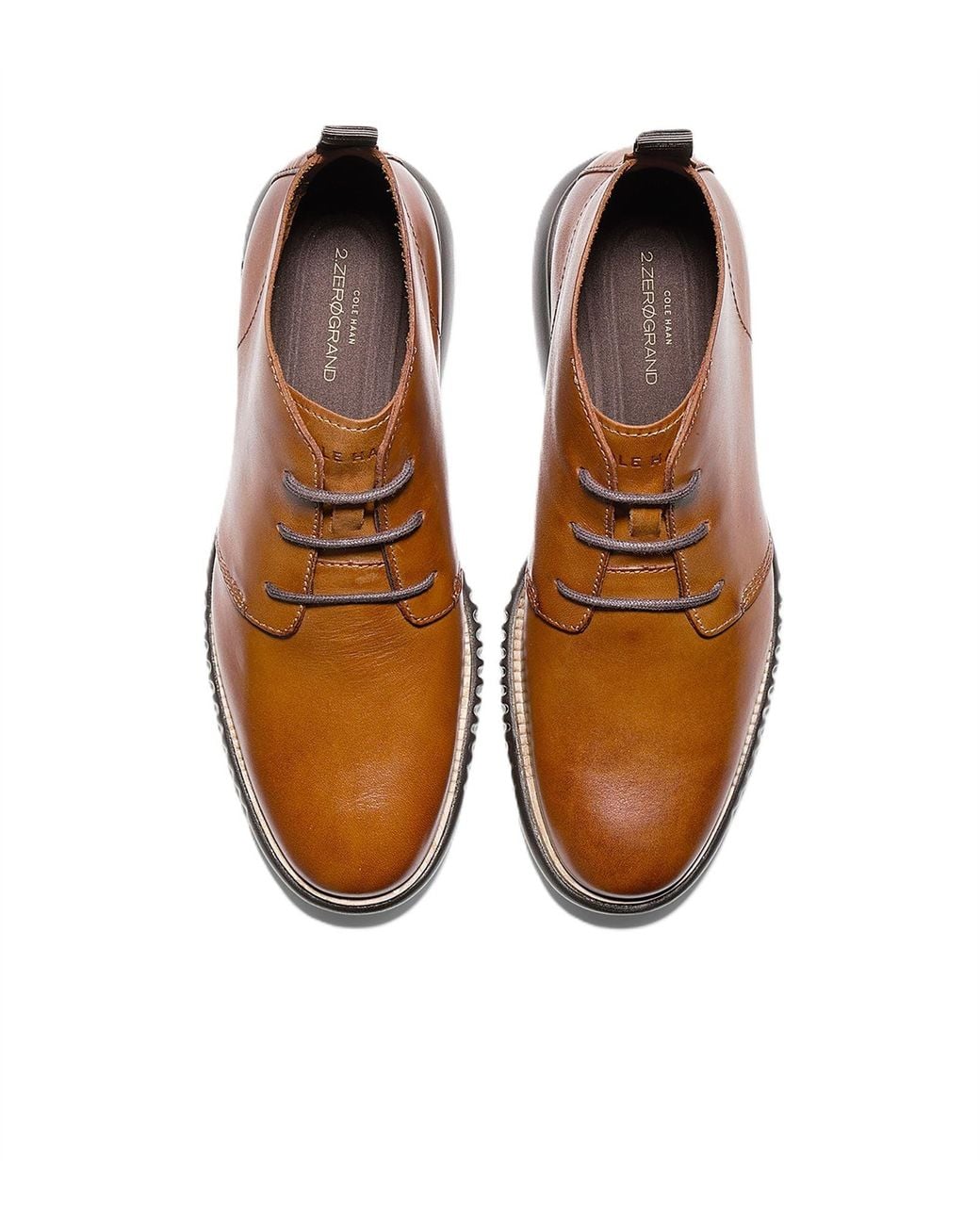 Cole Haan Brown 2.Zerogrand British Tan Leather Chukka Boots for men
