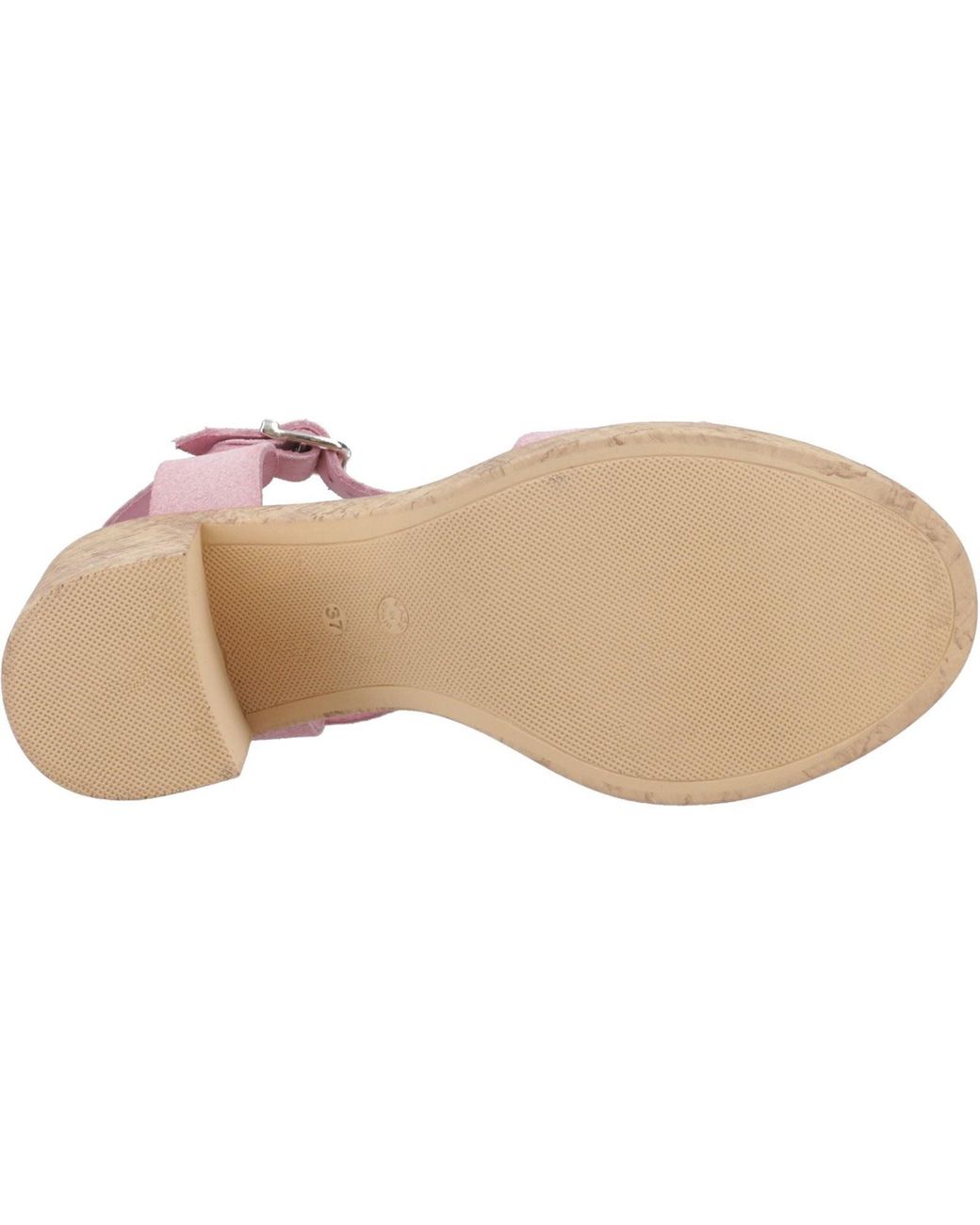 Hush Puppies Pink Georgia Cork Leather Blush Heels