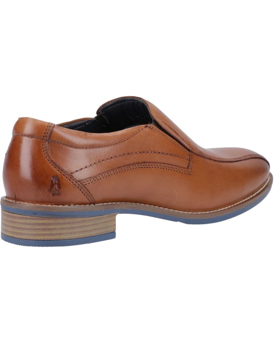 Hush Puppies Brown Donovan Leather Slip-On Shoes for men