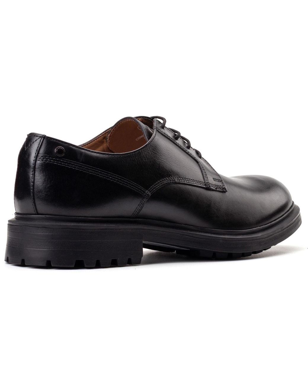 Base London Black Locke Leather Lace-Up Shoes for men