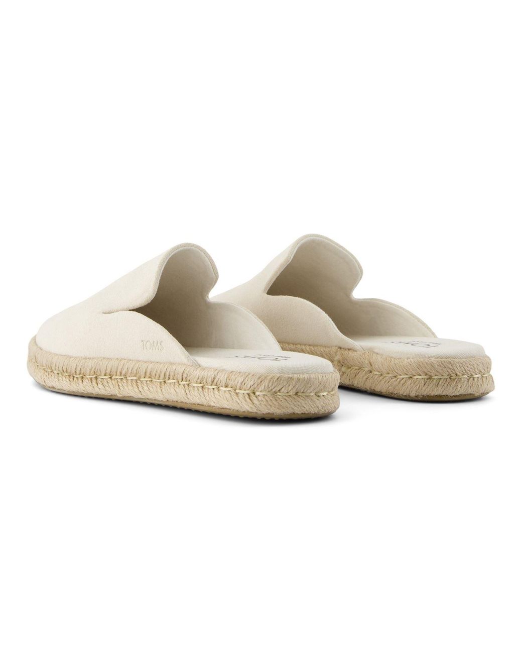 TOMS Natural Santiago Mule Leather Light Sand Mules