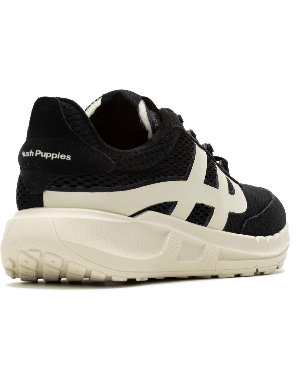 Hush Puppies Black Seventy8 Retro Runner Suede Trainers for men